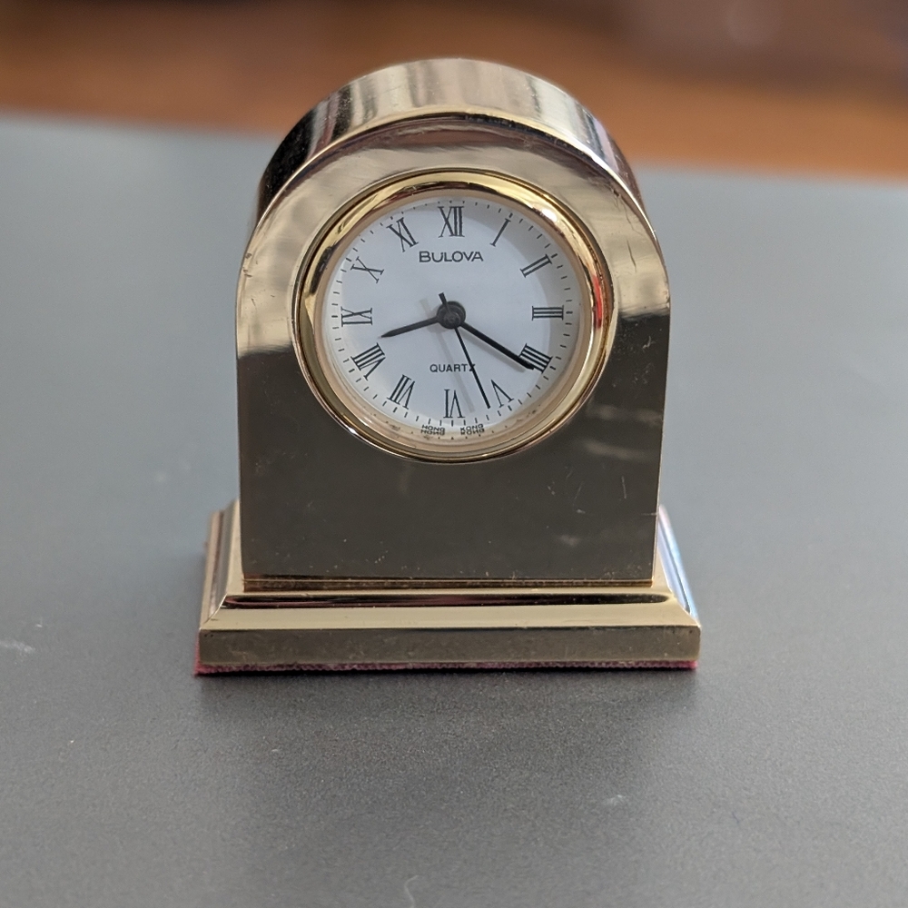 Tiny Little (Brass?) Bulova Clock